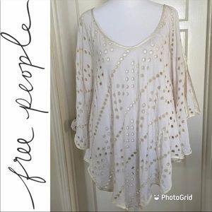 Free People Dot to Dot Flowy Eyelet Top